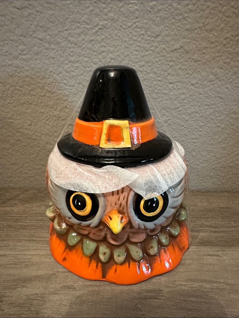 Johanna Parker Transpac  Owl Pilgrims Hat Canister